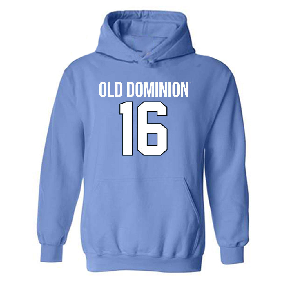 Old Dominion - NCAA Football : James Caver III - Replica Shersey Hooded Sweatshirt-0