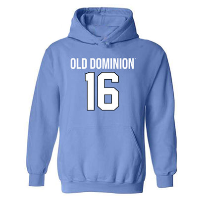 Old Dominion - NCAA Football : James Caver III - Replica Shersey Hooded Sweatshirt-0