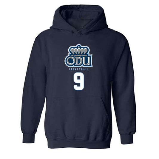 Old Dominion - NCAA Men's Basketball : Theo Gerges - Replica Shersey Hooded Sweatshirt-0