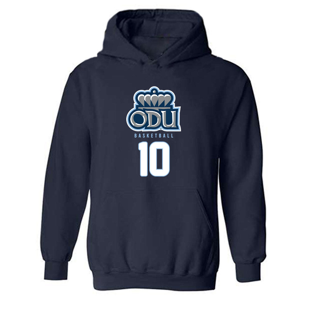 Old Dominion - NCAA Men's Basketball : Elijah Flowers - Replica Shersey Hooded Sweatshirt-0