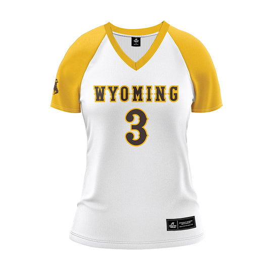 Wyoming - NCAA Women's Volleyball : Lily LaFlesch - White Volleyball Jersey-0