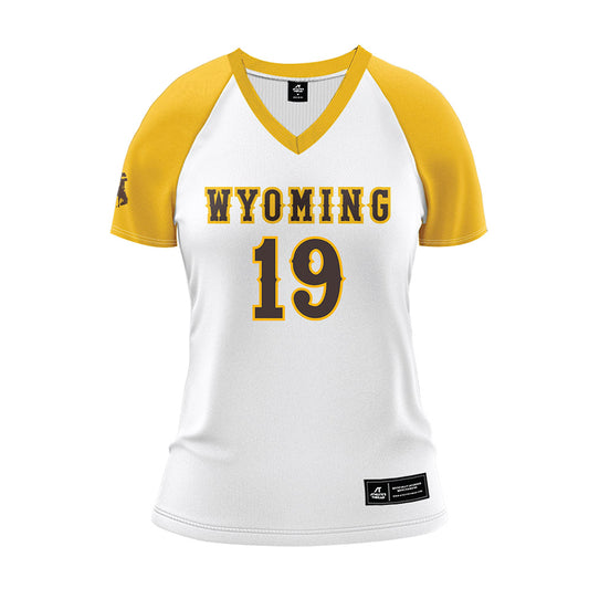 Wyoming - NCAA Women's Volleyball : Senna Roberts-Navarro - White Volleyball Jersey-0