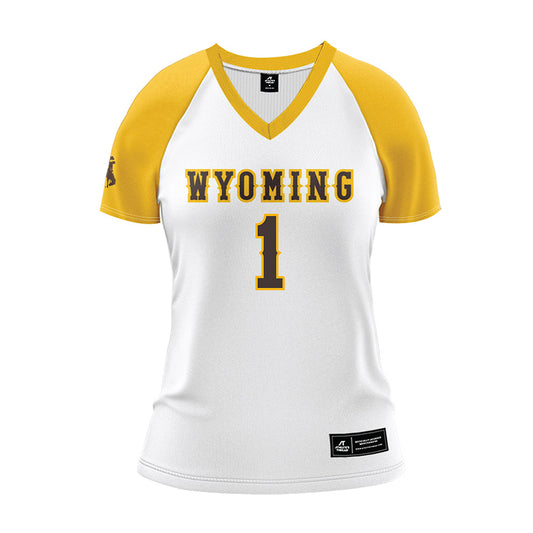 Wyoming - NCAA Women's Volleyball : Rya Fingerlin - White Volleyball Jersey-0