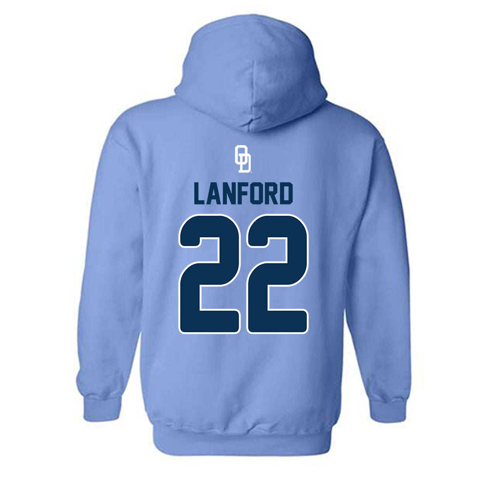 Old Dominion - NCAA Baseball : Cole Lanford - Replica Shersey Hooded Sweatshirt-1