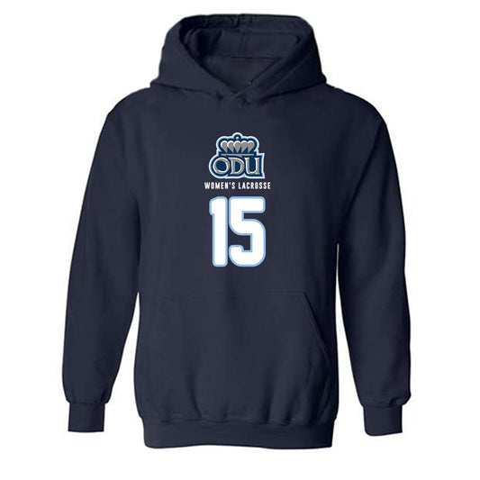 Old Dominion - NCAA Women's Lacrosse : Alayna Wood - Replica Shersey Hooded Sweatshirt-0