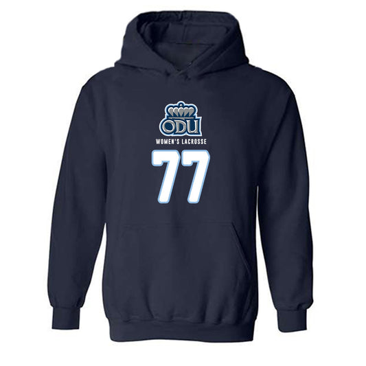 Old Dominion - NCAA Women's Lacrosse : Hannah Shaddock - Replica Shersey Hooded Sweatshirt-0