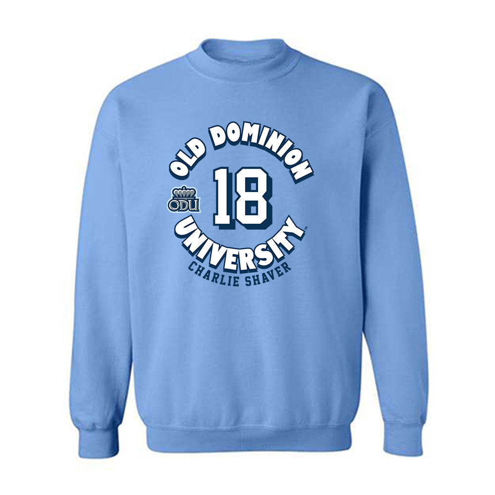 Old Dominion - NCAA Baseball : Charlie Shaver - Fashion Shersey Crewneck Sweatshirt-0