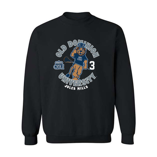 Old Dominion - NCAA Women's Lacrosse : Jules Mills - Fashion Shersey Crewneck Sweatshirt-0