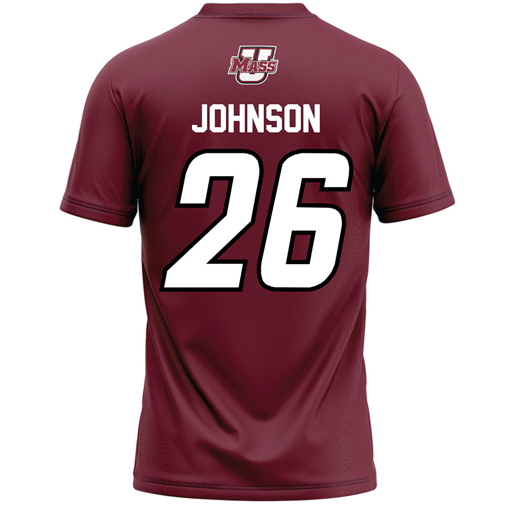 UMass - NCAA Men's Lacrosse : Dylan Johnson - Maroon Lacrosse Jersey -1