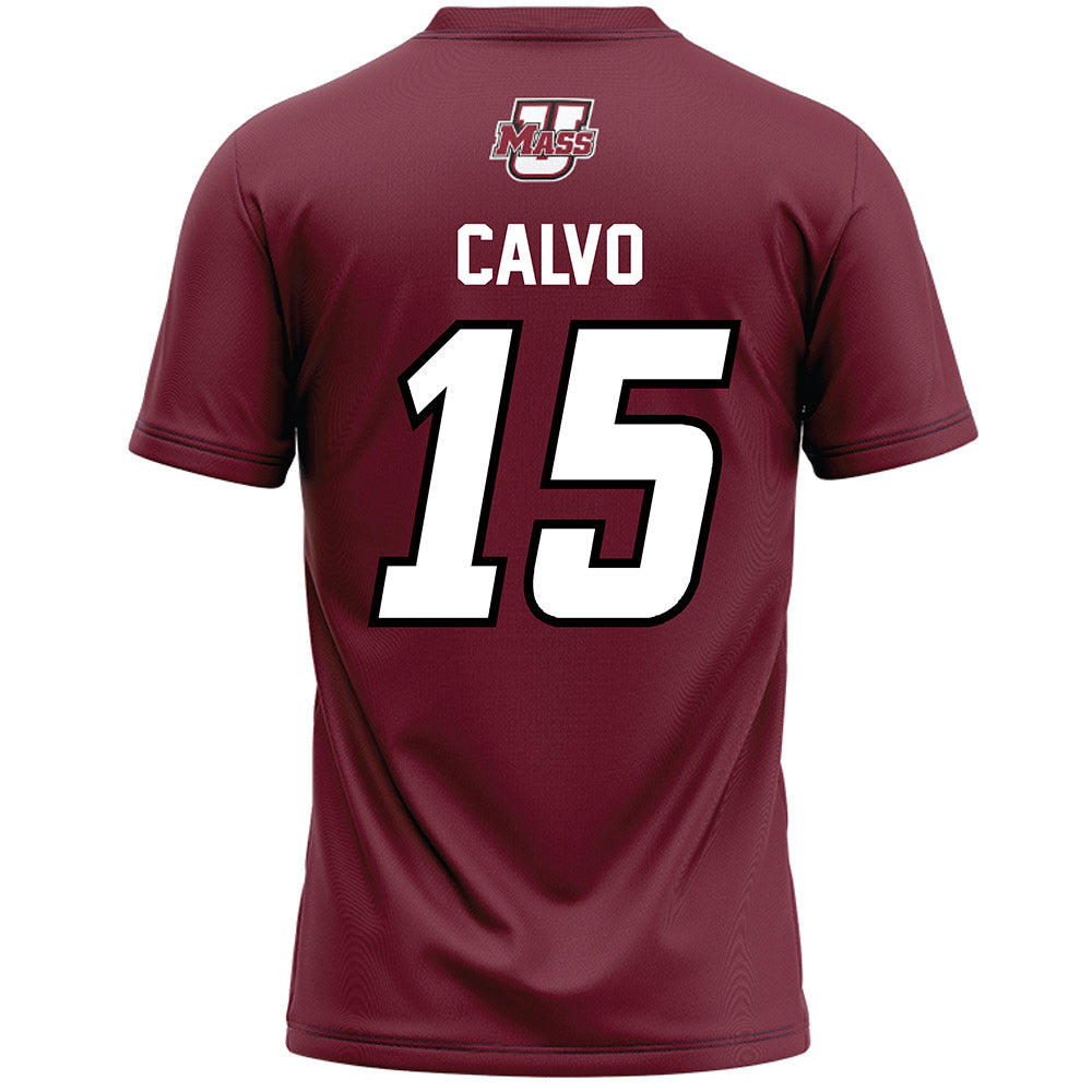 UMass - NCAA Men's Lacrosse : Michael Calvo - Maroon Lacrosse Jersey -1