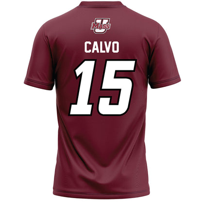 UMass - NCAA Men's Lacrosse : Michael Calvo - Maroon Lacrosse Jersey -1