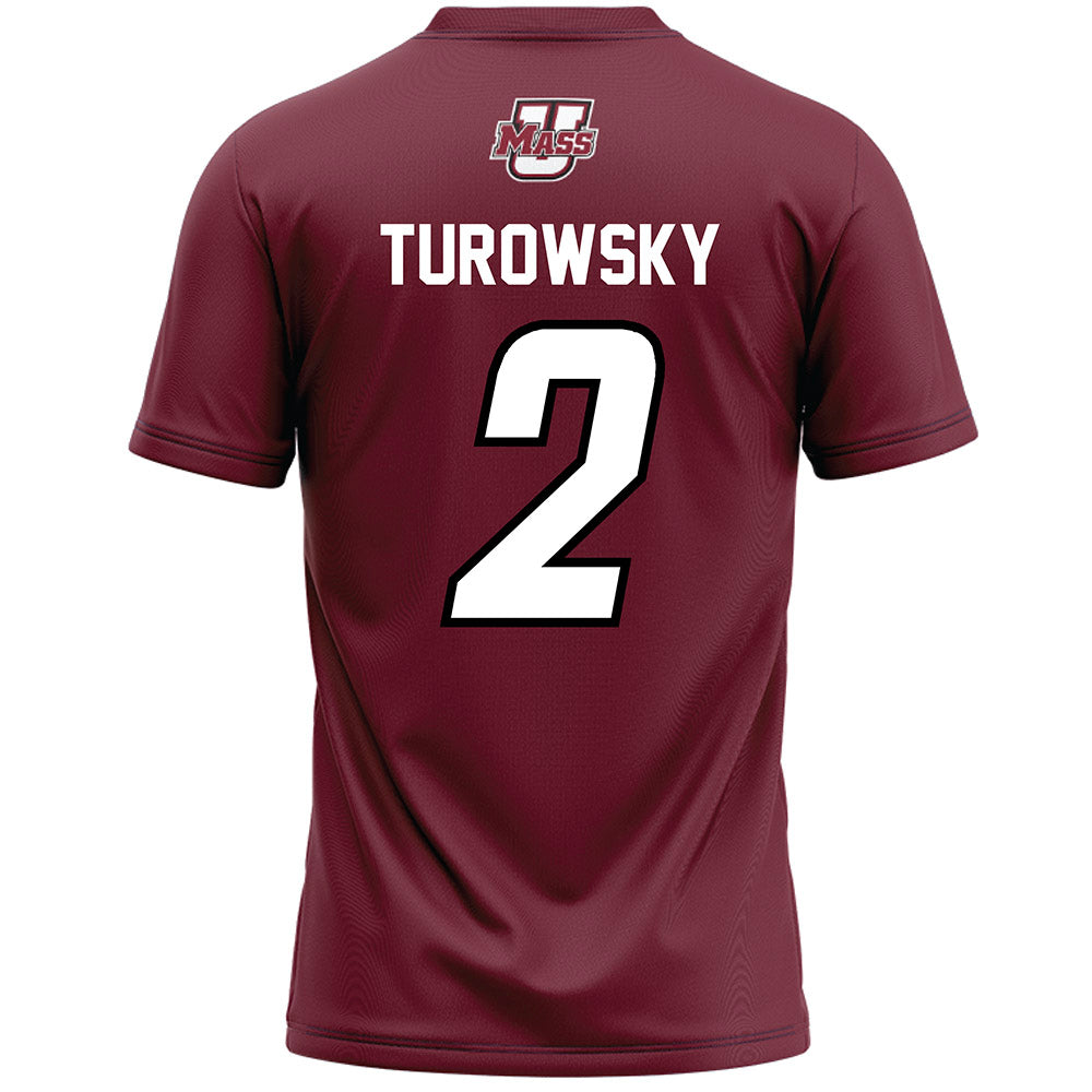 UMass - NCAA Men's Lacrosse : Jack Turowsky - Maroon Lacrosse Jersey -1
