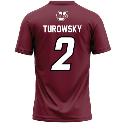UMass - NCAA Men's Lacrosse : Jack Turowsky - Maroon Lacrosse Jersey -1
