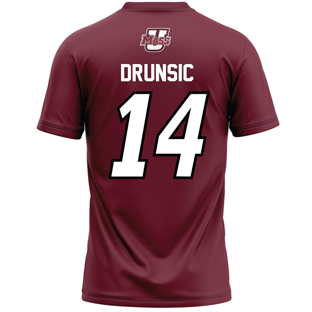 UMass - NCAA Men's Lacrosse : Aiden Drunsic - Maroon Lacrosse Jersey -1