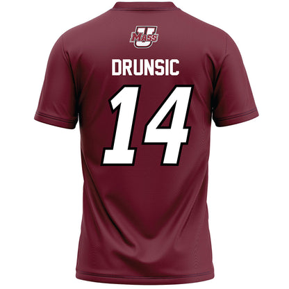 UMass - NCAA Men's Lacrosse : Aiden Drunsic - Maroon Lacrosse Jersey -1