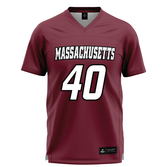 UMass - NCAA Men's Lacrosse : Tyler Burton - Maroon Lacrosse Jersey -0