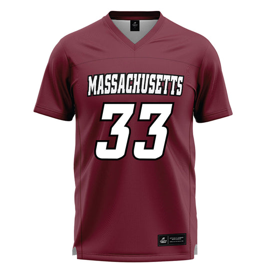UMass - NCAA Men's Lacrosse : Zach Auble - Maroon Lacrosse Jersey -0