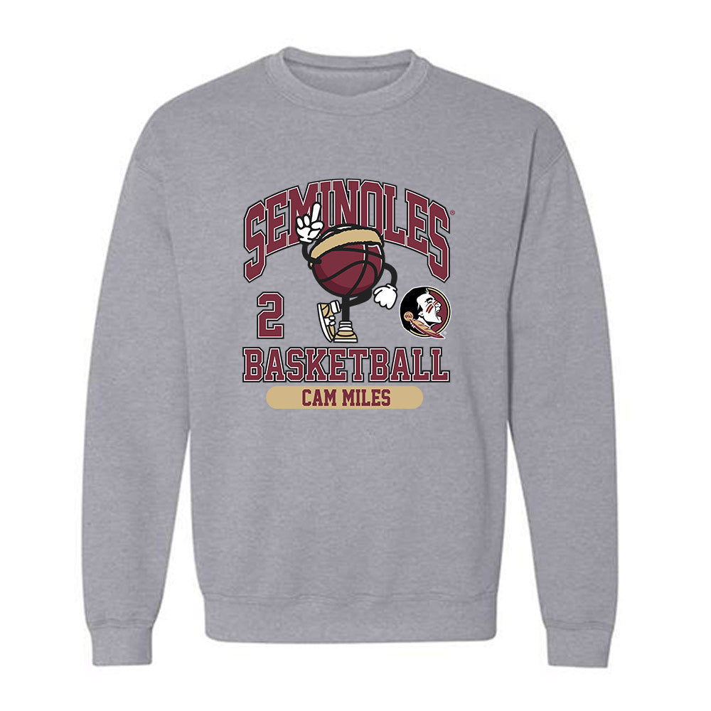 FSU - NCAA Men's Basketball : Cam Miles - Fashion Shersey Crewneck Sweatshirt-0