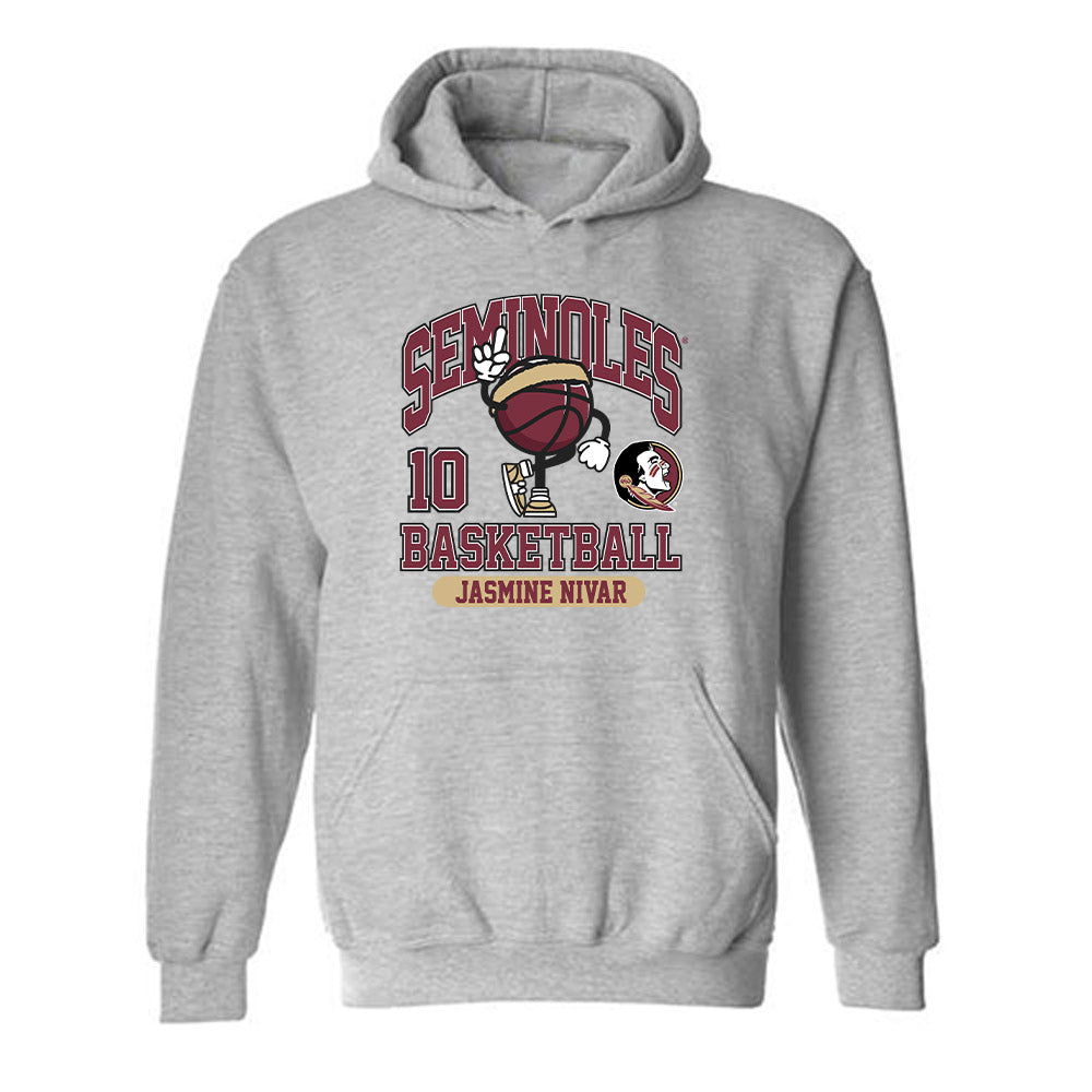 FSU - NCAA Women's Basketball : Jasmine Nivar - Fashion Shersey Hooded Sweatshirt-0
