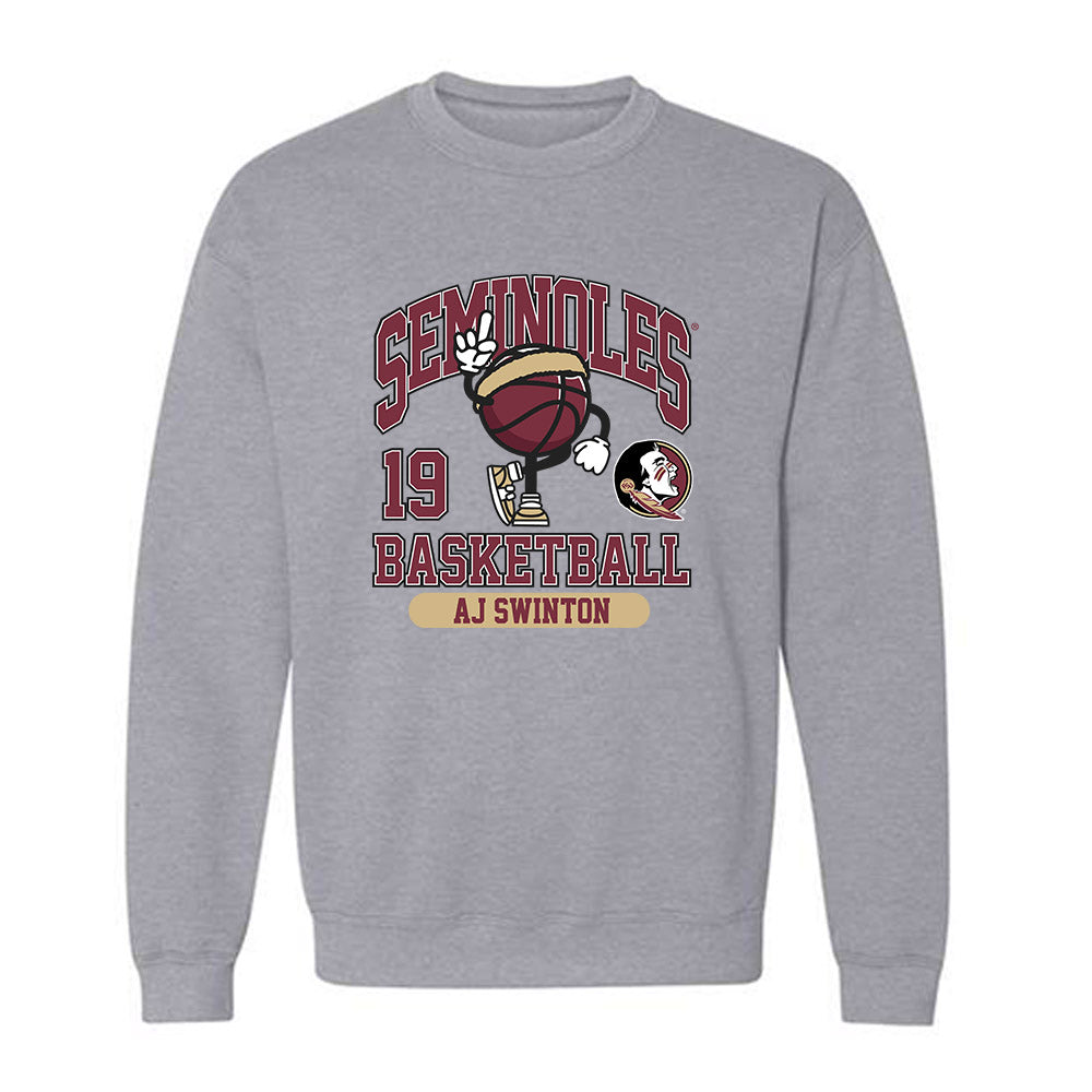 FSU - NCAA Men's Basketball : AJ Swinton - Fashion Shersey Crewneck Sweatshirt-0