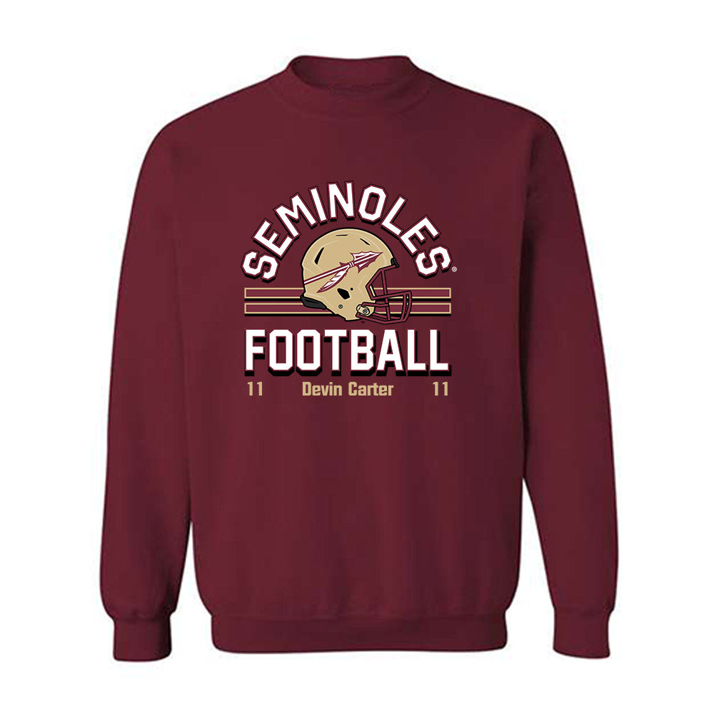 FSU - NCAA Football : Devin Carter - Classic Fashion Shersey Crewneck Sweatshirt-0