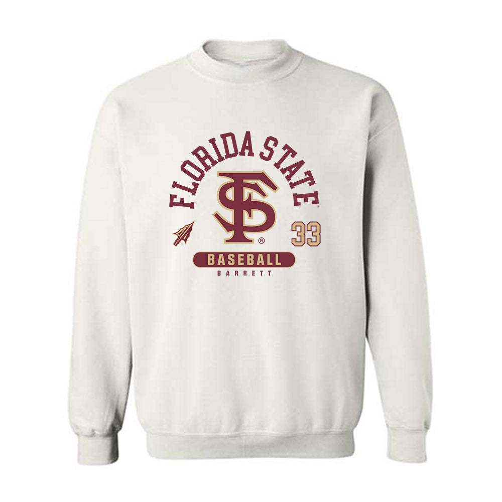 FSU - NCAA Baseball : Ben Barrett - Classic Fashion Shersey Crewneck Sweatshirt-0