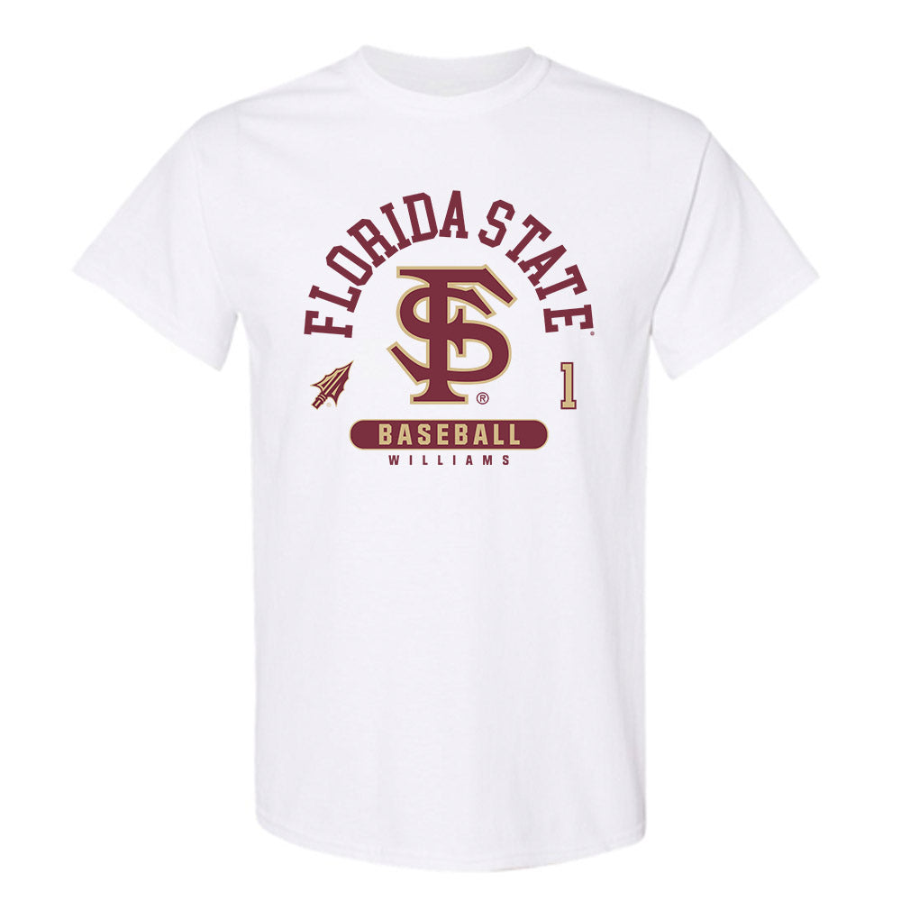 FSU - NCAA Baseball : Chase Williams - Classic Fashion Shersey T-Shirt-0