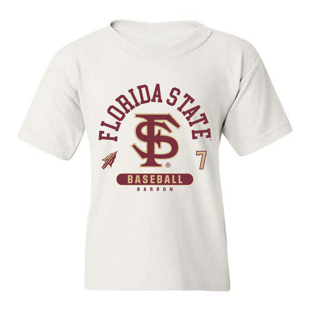 FSU - NCAA Baseball : Nick Barron - Classic Fashion Shersey Youth T-Shirt-0