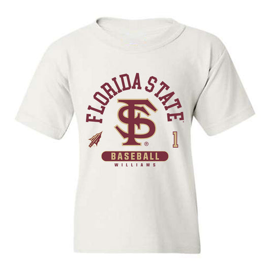 FSU - NCAA Baseball : Chase Williams - Classic Fashion Shersey Youth T-Shirt-0