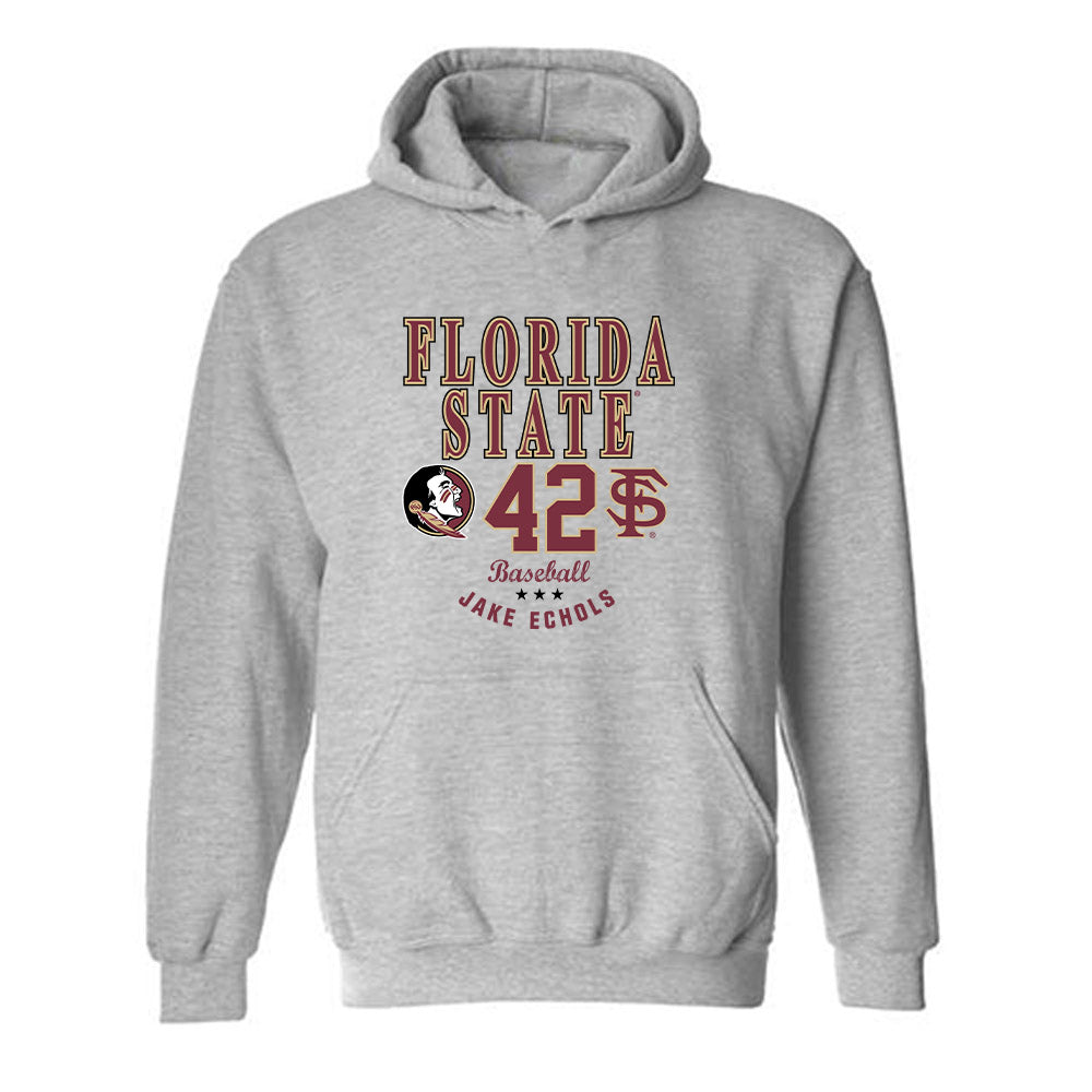 FSU - NCAA Baseball : Jake Echols - Classic Fashion Shersey Hooded Sweatshirt-0