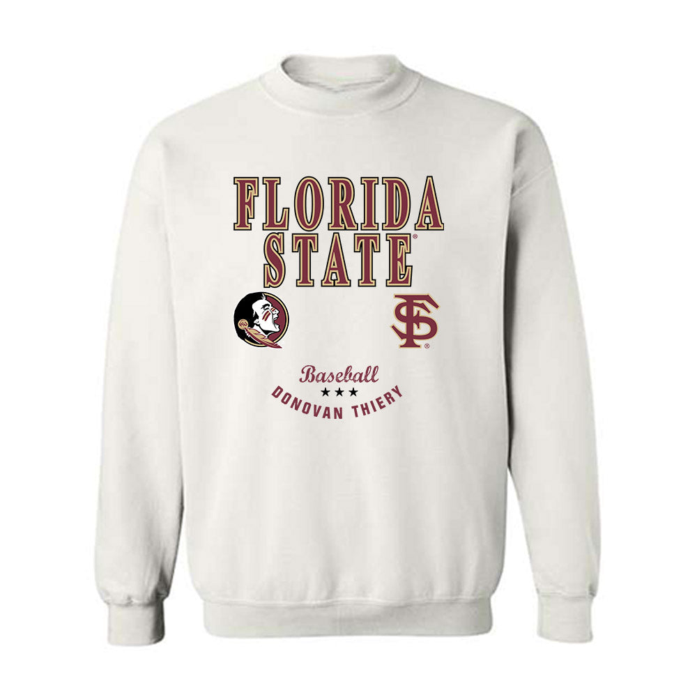 FSU - NCAA Baseball : Donovan Thiery - Classic Fashion Shersey Crewneck Sweatshirt-0