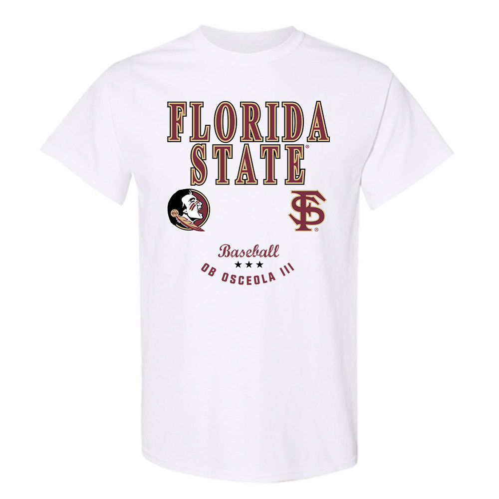 FSU - NCAA Baseball : OB Osceola III - Classic Fashion Shersey T-Shirt-0