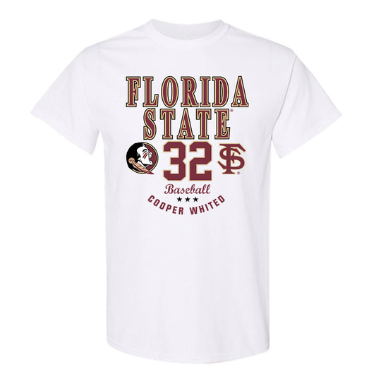 FSU - NCAA Baseball : Cooper Whited - Classic Fashion Shersey T-Shirt-0