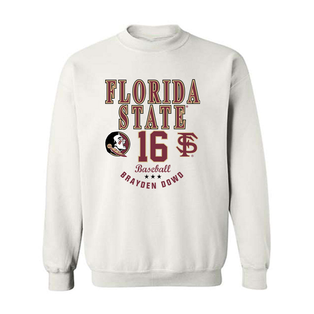 FSU - NCAA Baseball : Brayden Dowd - Classic Fashion Shersey Crewneck Sweatshirt-0