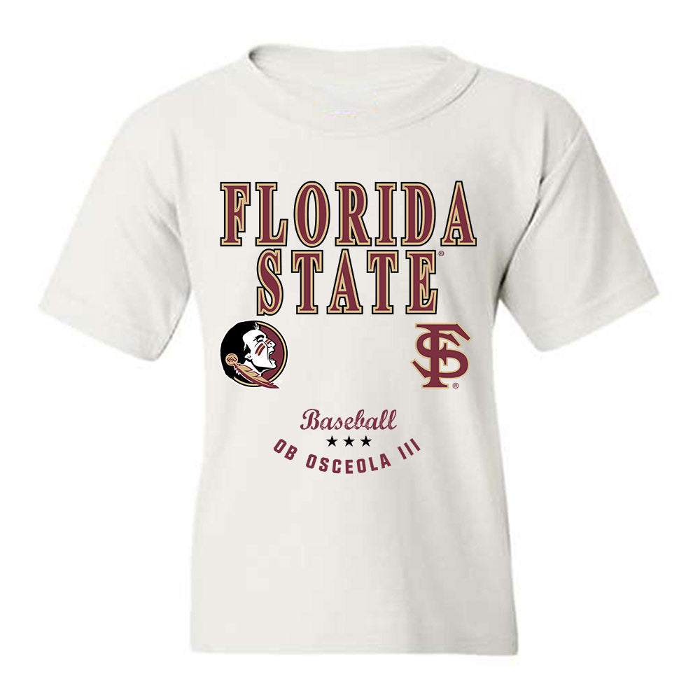 FSU - NCAA Baseball : OB Osceola III - Classic Fashion Shersey Youth T-Shirt-0
