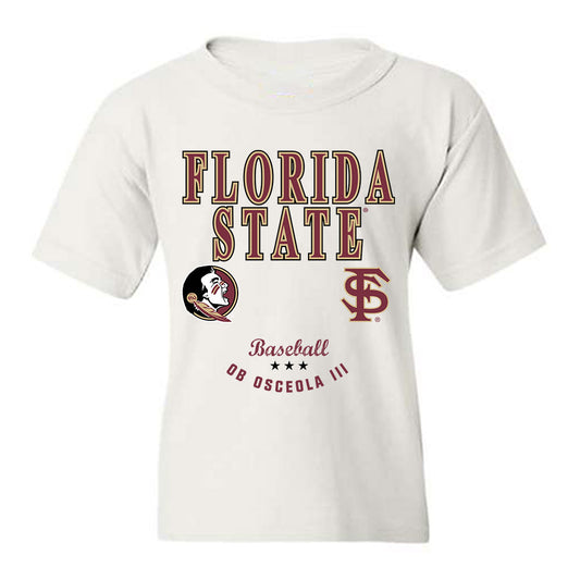 FSU - NCAA Baseball : OB Osceola III - Classic Fashion Shersey Youth T-Shirt-0