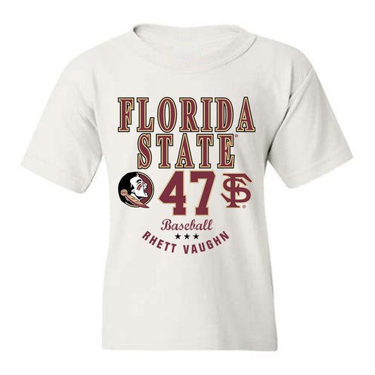 FSU - NCAA Baseball : Rhett Vaughn - Classic Fashion Shersey Youth T-Shirt-0