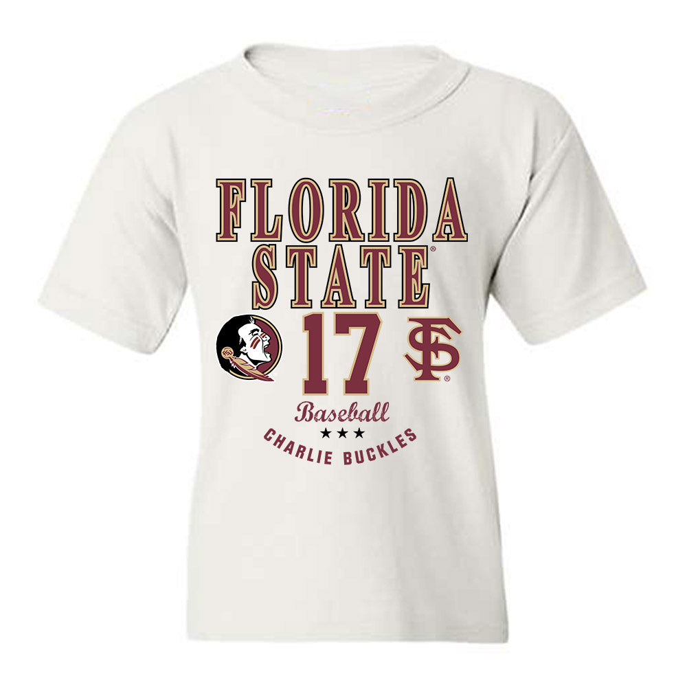 FSU - NCAA Baseball : Charlie Buckles - Classic Fashion Shersey Youth T-Shirt-0