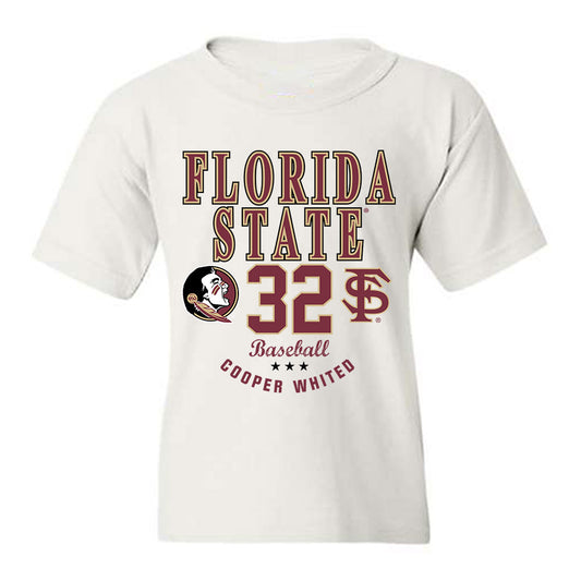FSU - NCAA Baseball : Cooper Whited - Classic Fashion Shersey Youth T-Shirt-0