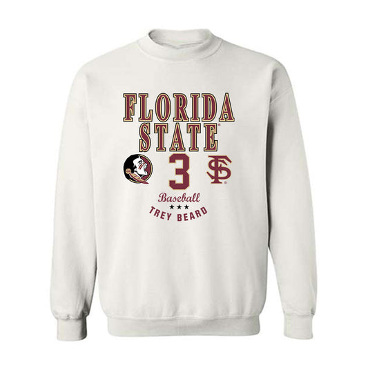 FSU - NCAA Baseball : Trey Beard - Classic Fashion Shersey Crewneck Sweatshirt-0