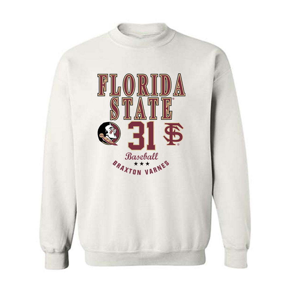 FSU - NCAA Baseball : Braxton Varnes - Classic Fashion Shersey Crewneck Sweatshirt-0