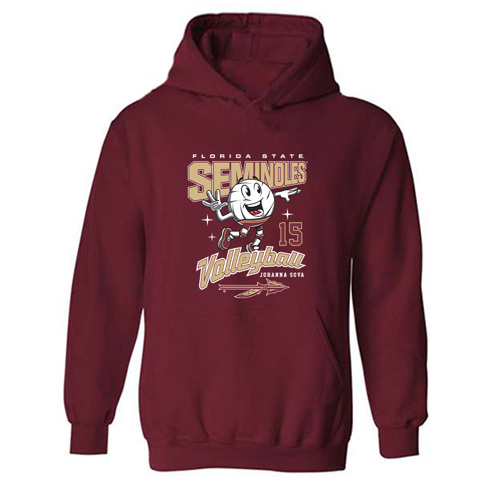 FSU - NCAA Women's Volleyball : Johanna Sova - Fashion Shersey Hooded Sweatshirt-0