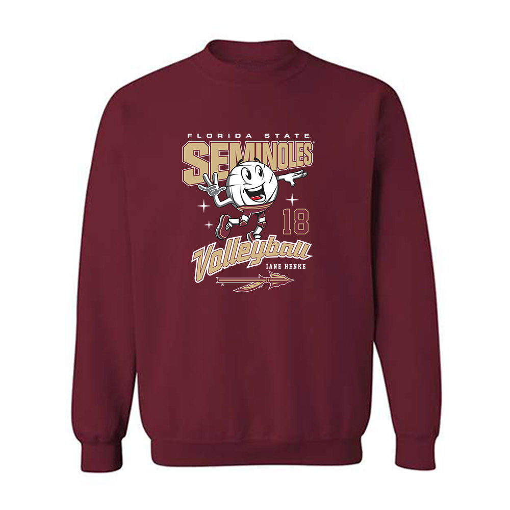 FSU - NCAA Women's Volleyball : Iane Henke - Fashion Shersey Crewneck Sweatshirt-0