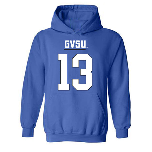 Grand Valley - NCAA Football : Noah Oury - Replica Shersey Hooded Sweatshirt-0