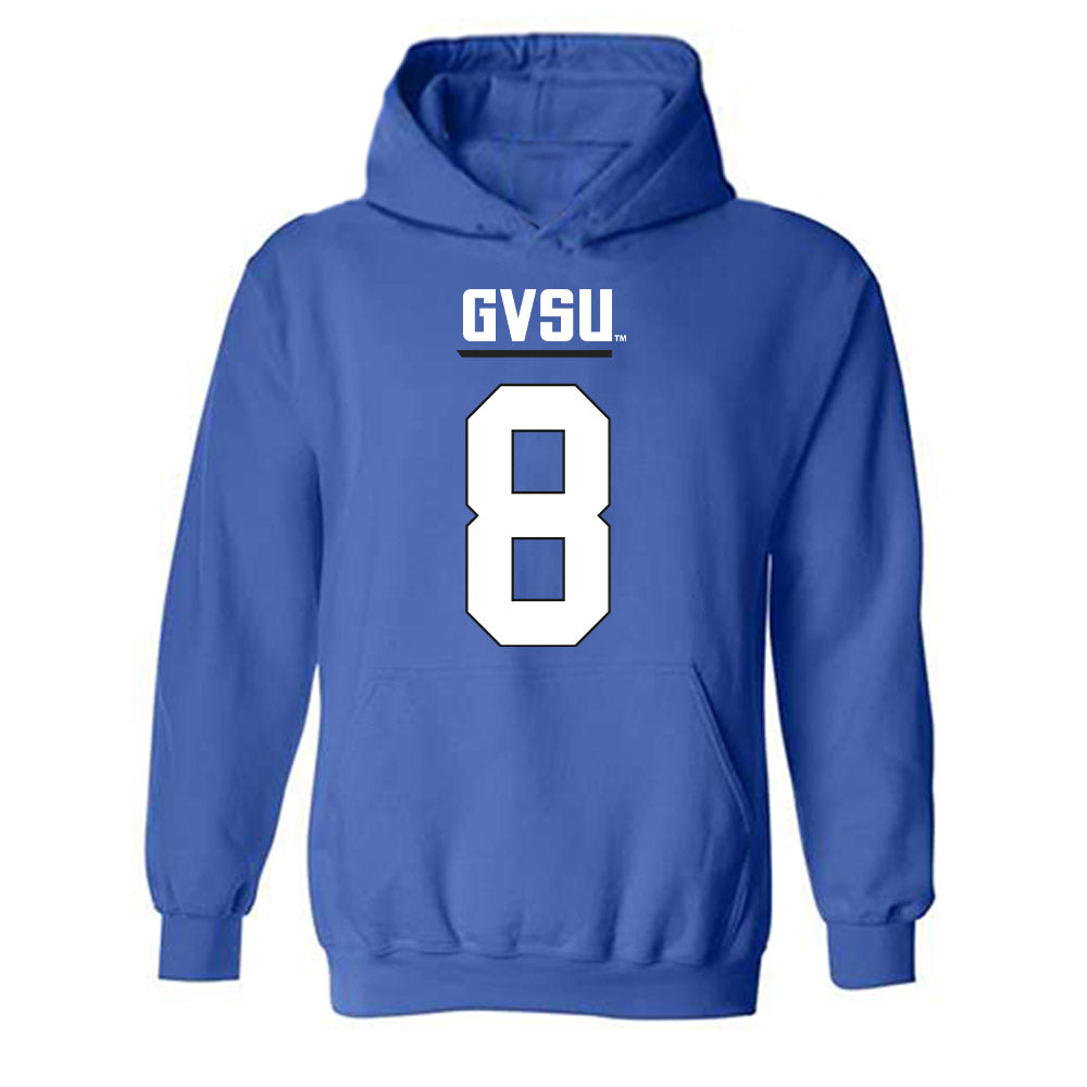 Grand Valley - NCAA Football : Zak Olejniczak - Replica Shersey Hooded Sweatshirt-0