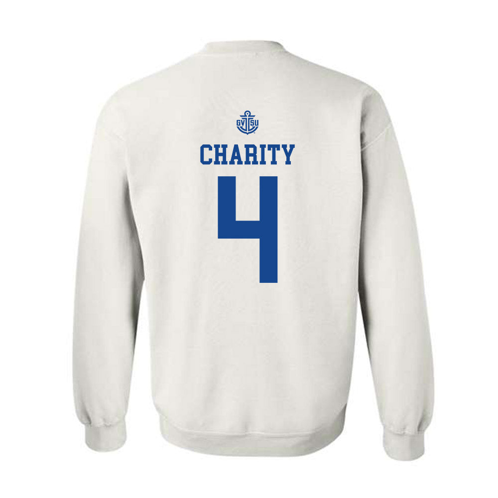 Grand Valley - NCAA Men's Basketball : Jalen Charity - Replica Shersey Crewneck Sweatshirt-1