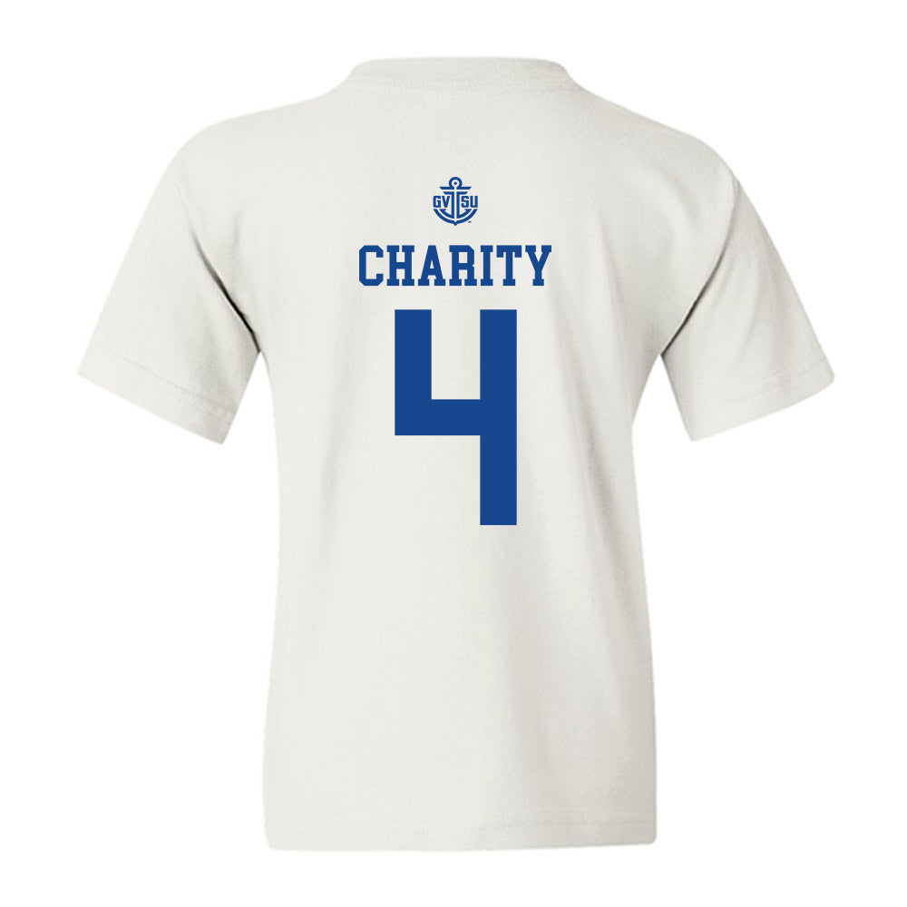 Grand Valley - NCAA Men's Basketball : Jalen Charity - Replica Shersey Youth T-Shirt-1