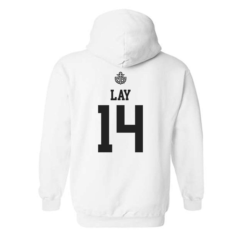 Grand Valley - NCAA Women's Basketball : Avery Lay - Replica Shersey Hooded Sweatshirt-1