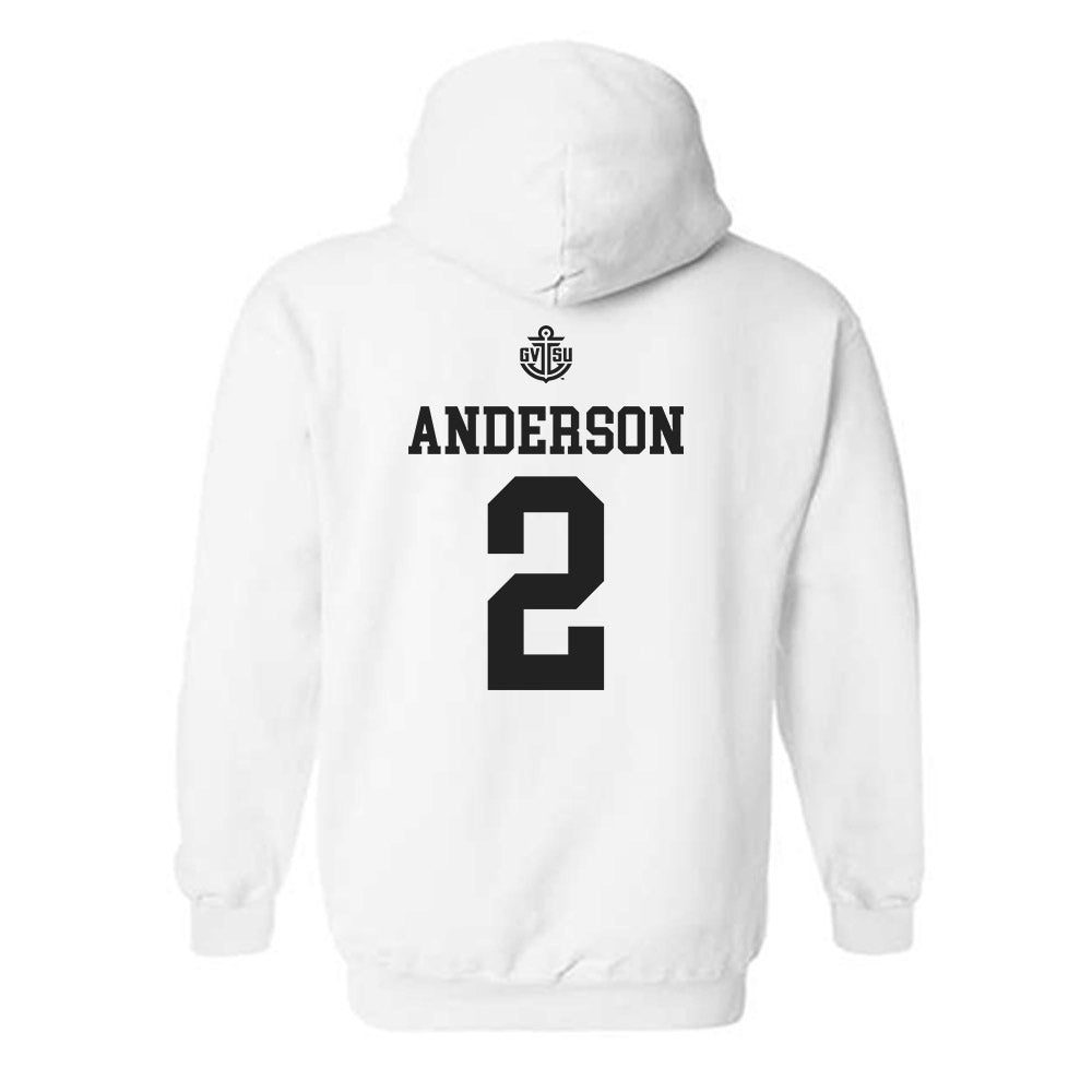 Grand Valley - NCAA Women's Basketball : Molly Anderson - Replica Shersey Hooded Sweatshirt-1