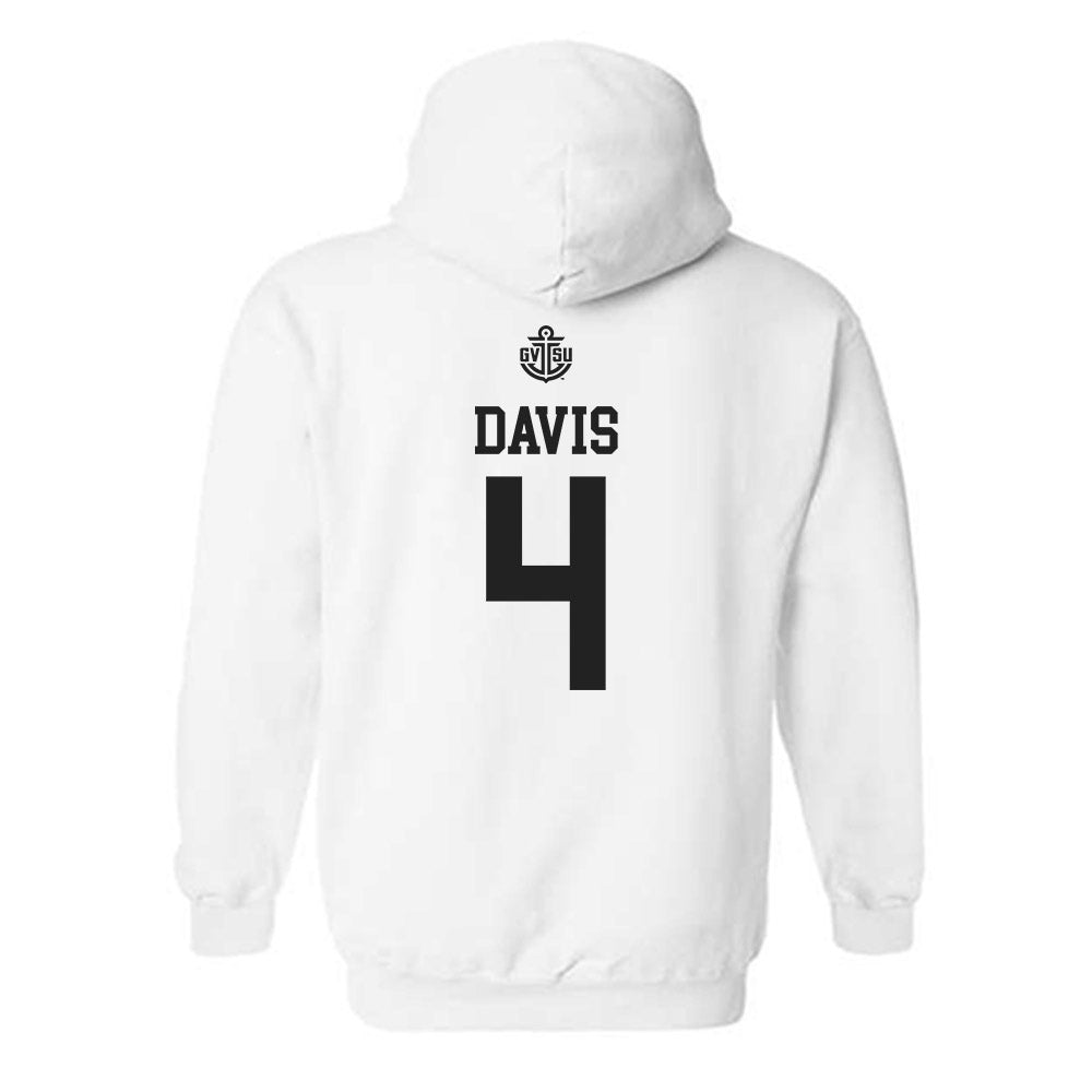 Grand Valley - NCAA Women's Basketball : Anayya Davis - Replica Shersey Hooded Sweatshirt-1